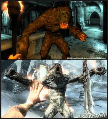 Сравнительные скриншоты Oblivion и Skyrim
