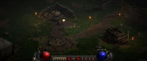 Diablo 2 Resurrected на мониторе Ultra-Wide QHD