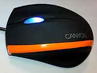 Оптическая мышь Canyon CNR-MSOPT7 Black-Orange USB+PS/2