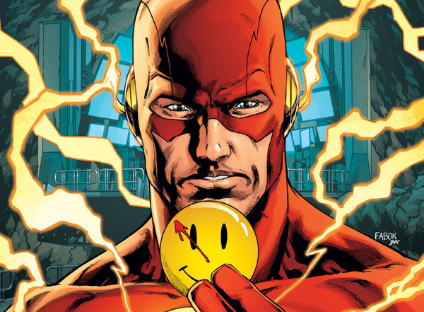 Флэш и Бэтмен заинтересовались значком Комедианта